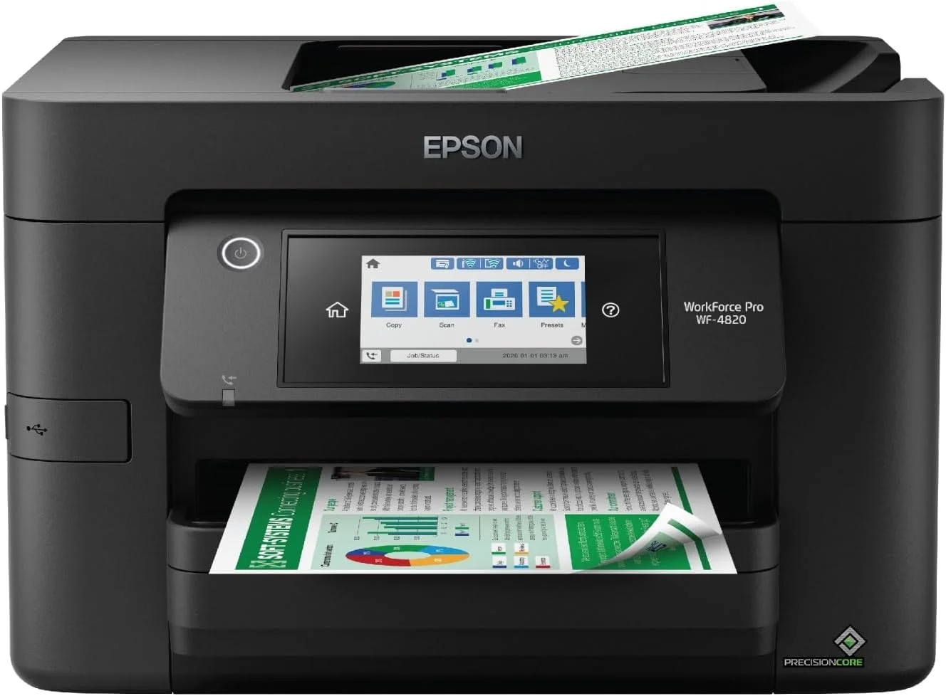 Epson® Workforce® Pro WF-4820 Wireless Color Inkjet All-In-One Printer, Black, Large